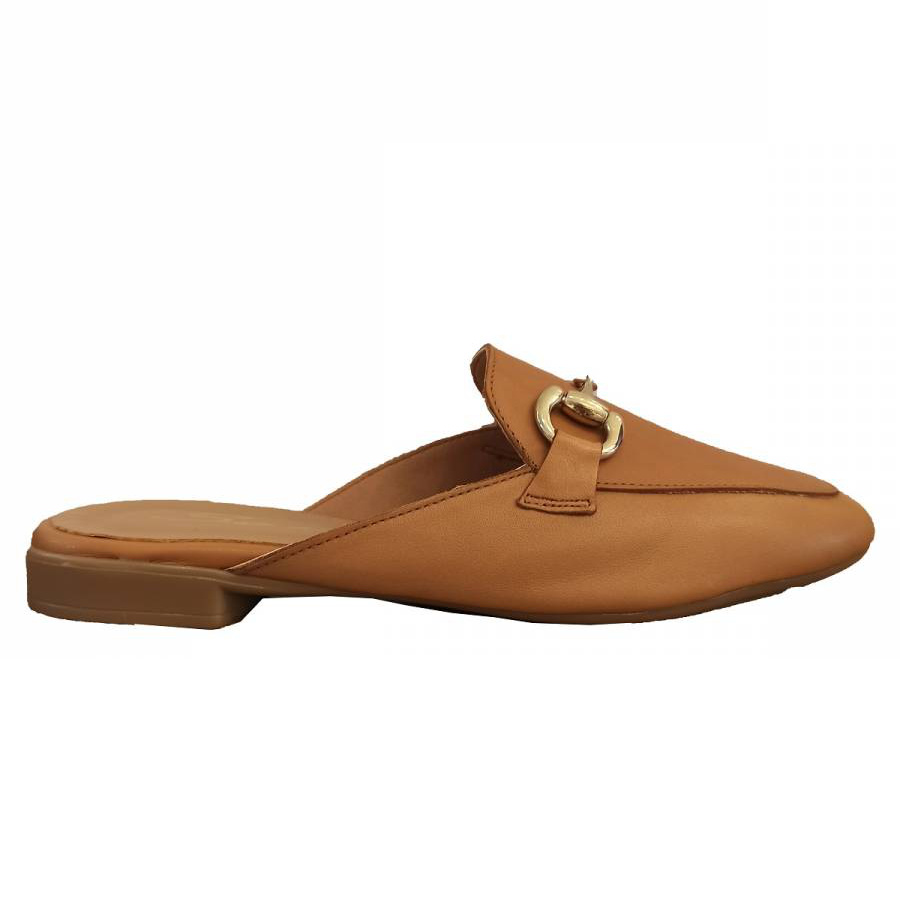 cognac woven mules