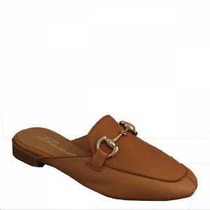 cognac woven mules